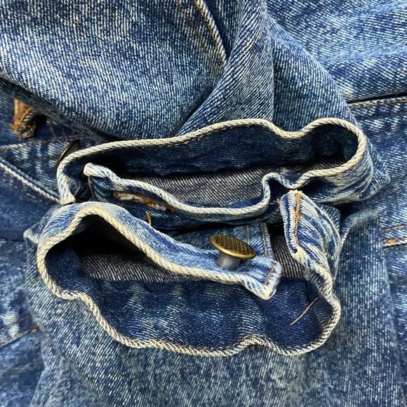 Vintage Fiori Acid Wash Blue Denim Jean Jacket M - Picture 5 of 14